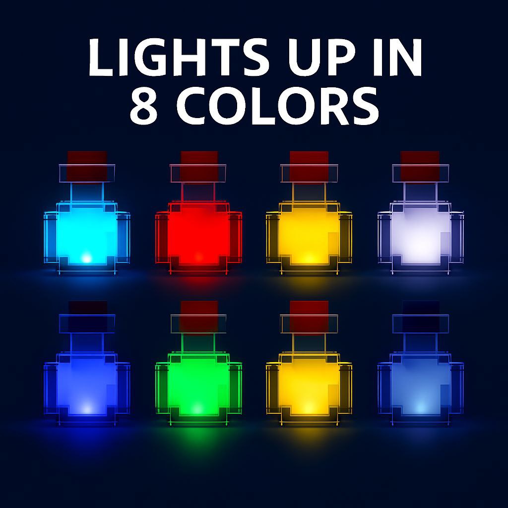 VoxelGlow™ Pixel Bottle Lamp